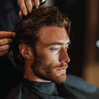 Barber precision detail shot
